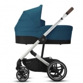 Универсальная коляска 2 в 1 - Cybex Balios S Lux SLV 2 в 1 River Blue (Бирюзовый/Серая рама)