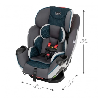 Автокресло 0/1/2/3+ ( 2,2- 49 кг) - Evenflo Symphony Sport - Sawyer Green (FreeFlow) (Зеленый) - Фото 19