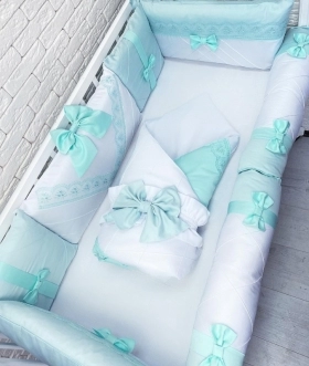 Комплект постельного белья 6 в 1 - Kitten Cotton Nefrit (Бирюзовый) - Фото 1