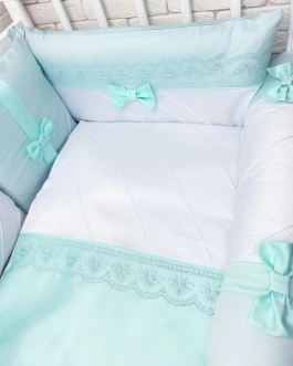 Комплект постельного белья 6 в 1 - Kitten Cotton Nefrit (Бирюзовый) - Фото 2
