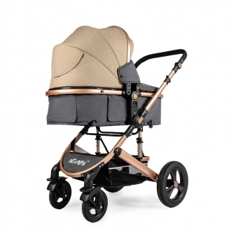 Коляска-трансформер 2 в 1 Ninos Brava New Beige Khaki/Бежевый - Фото 2