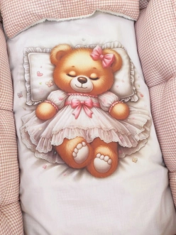 Кокон для новорожденного ШкодаМода Медвежата Розовый - Фото 1