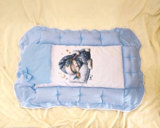 Кокон для новорожденного ШкодаМода Зайчонок Голубой - Фото 1