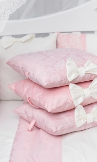 Комплект постельного белья 7 в 1 - San Baby Корона (Розовый) - Фото 5