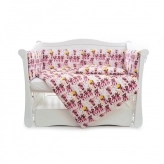 Бортики в кроватку - Twins Comfort line Балеринки (Бело-красный)