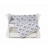 Бортики в кроватку - Twins Comfort line Пилот (Бело-синий)