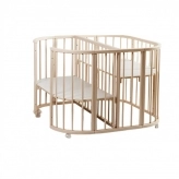 Детская кроватка для двойни с маятником, Бук - Babymax Duo (Слоновая кость)