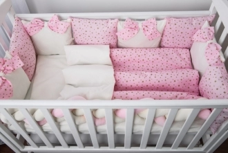 Комплект постельного белья 6 в 1 - San Baby Блеск звезд (Розовый) - Фото 1