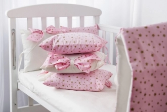 Комплект постельного белья 6 в 1 - San Baby Блеск звезд (Розовый) - Фото 4