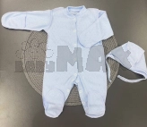 Комплект Шапочка + Чоловічок Baby Life, Блакитний, Ажур, 50р.