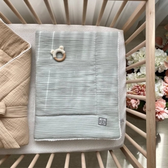 Плед-конверт для новорожденных Baby Chic на выписку, муслин Серый - Фото 1
