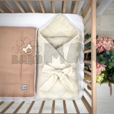 Конверт для новорожденных на выписку Baby Chic 80×80 см, муслин Молочный