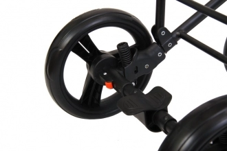 Универсальная коляска 2 в 1 Ткань/Экокожа - Angelina Amica (Пудровый)  - Фото 11