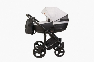 Универсальная коляска 2 в 1 Ткань/Экокожа - Angelina Amica (Пудровый)  - Фото 2