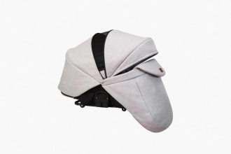 Универсальная коляска 2 в 1 Ткань/Экокожа - Angelina Amica (Пудровый)  - Фото 4