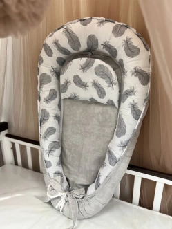 Кокон для новорожденного Ведмедик Бежевый - Фото 1