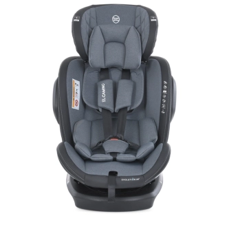 Автокресло 0–36 кг El Camino ME 1045 Evolution ISOFIX, поворот Dark Gray/Графитовый - Фото 4