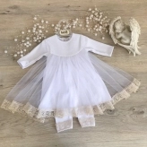 Комплект Betis с платьем, штанишками 56р, интерлок Молочный