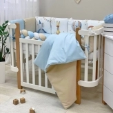 Комплект постельный MSonya (Маленькая Соня) Art Design Цирк 6 предметов Голубой