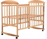 Детская кроватка без ящика, на дугах, Ольха - Наталка (Без коробки) (Натуральный) 