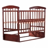 Детская кроватка без ящика, с маятником, Ольха - Наталка (Без коробки) (Тик)