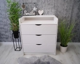 Пеленальный комод 800 мм МДФ -  Viorina Deko Флай Teddy (Белый)