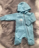 Комбинезон (ромпер) - Baby Life, Бирюзовый, Тринитка, 68р.
