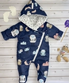 Комбинезон Panda, Синий, Велсофт 56-62р. 