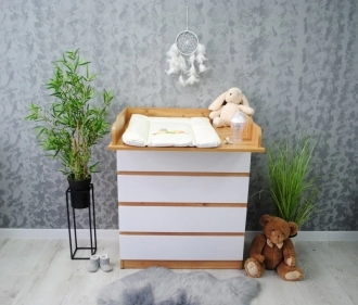 Пеленальний комод 800 мм ДСП - Babymax Wood (Тахо/Білий) - Фото 2