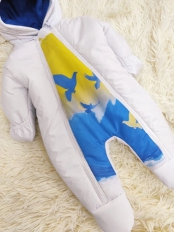 Комплект ШкодаМода с комбинезоном, спальником 56–62р, флис/синтепон Белый - Фото 2