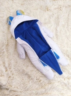 Комплект ШкодаМода с комбинезоном, спальником 56–62р, флис/синтепон Белый - Фото 3