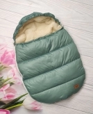 Конверт зимний для новорожденных ElLiz, плащевка/овчина Оливковый