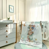 Комплект постельный MSonya (Маленькая Соня) Медвежата Гамми 6 предметов Бирюзовый