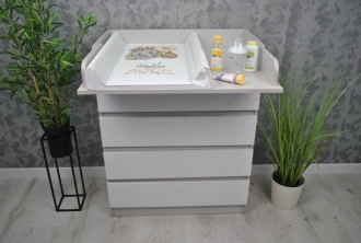 Комод пеленальный Babymax Грей 80 см Серо-белый - Фото 1