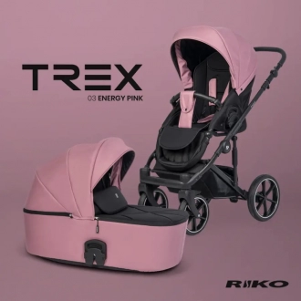 Коляска 2 в 1 Riko Trex 03 Energy Pink/Розовый - Фото 4