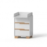 Комод пеленальный Angelo Loft Mini 60 см Бело-буковый