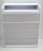 Пеленальный комод  800 мм ДСП - Babymax (Бело-серый)