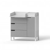 Комод пеленальный Angelo Магия Plus 90 см Бело-серый