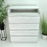 Комод пеленальный Babymax Крафт 80 см Белое дерево