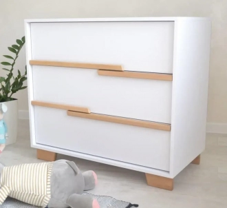 Комод пеленальный Angelo Loft 90 см Бело-буковый - Фото 1