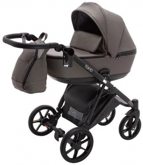 Универсальная коляска 2 в 1, Экокожа - Mikrus Tokyo 35 (Коричневый) - Фото 1