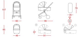 Коляска 2 в 1 Carrello Ultimo 2023 CRL-6515 Forest Green/Мятный - Фото 8