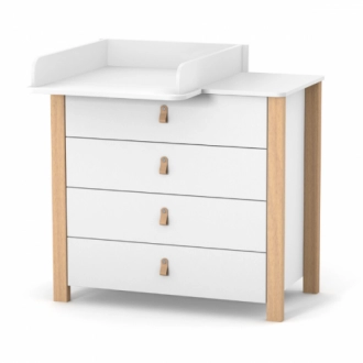 Комод пеленальный Верес Монако 90 см Бело-буковый - Фото 4