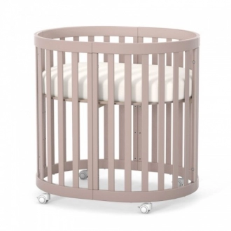 Кроватка овальная детская Верес Рим 70×90 см Капучино - Фото 1