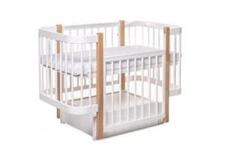 Кроватка детская DeSon Svitanok с маятником 120×60 см Бело-буковый - Фото 4