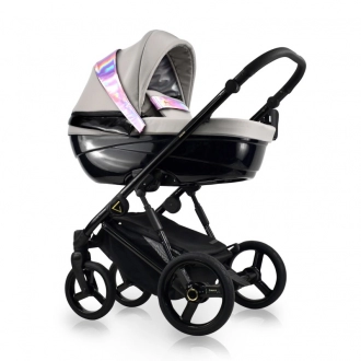 Коляска 2 в 1 Bexa Glamour-GL09, ткань/екокожа Светло-серый - Фото 4