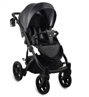 Коляска 2 в 1 Bexa Air Eco, екокожа Black/Черный - Фото 1