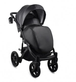 Коляска 2 в 1 Bexa Air Eco, екокожа Black/Черный - Фото 3