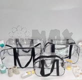 Набор из 3-х прозрачных сумок в роддом S,M,L Черный