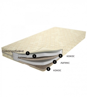 Матрас детский Flitex Ivory Latex Coconut Кокос, Латекс 170×60×8 см - Фото 1